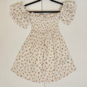 NEW - off the shoulders - smocked - tiered sleeves